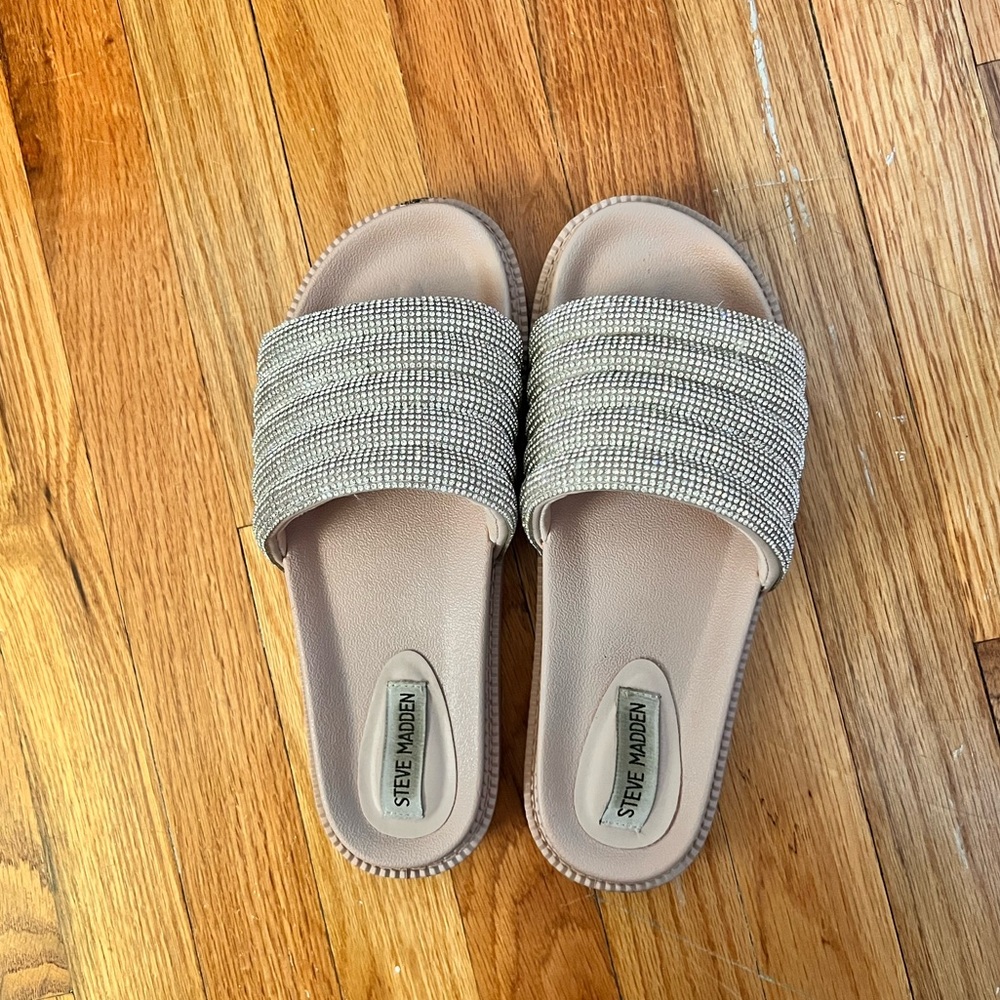 Steve Madden Rhinestone Slides